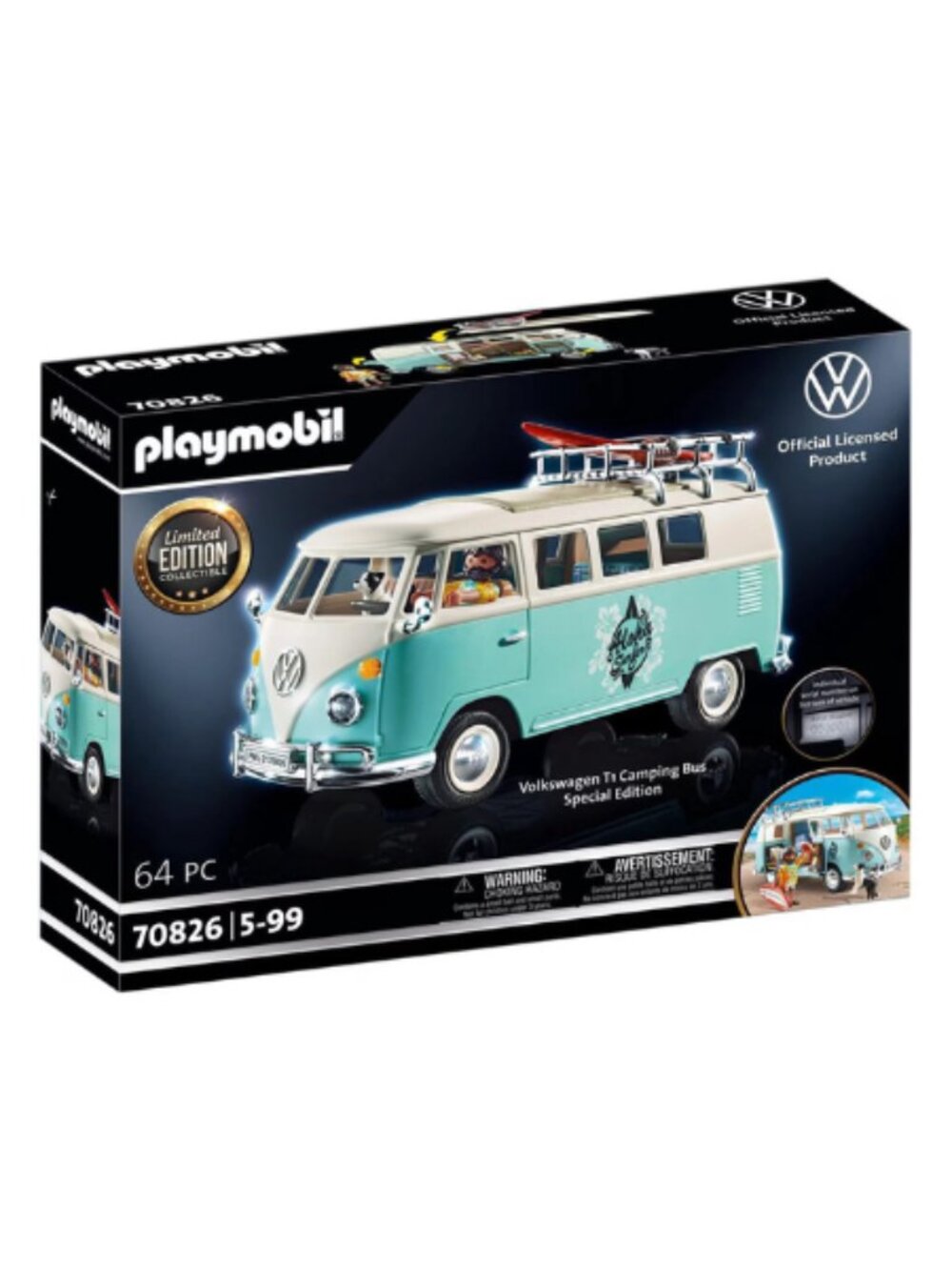 Playmobil Volkswagen T1 Camping Van Bus - Special Edition 70826PLAYMOBIL VOLKSWA